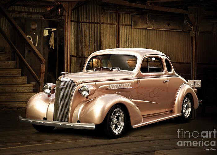 1937 Chevrolet Master Deluxe Coupe Greeting Card featuring the photograph 1937 Chevrolet Master Deluxe Coupe by Dave Koontz