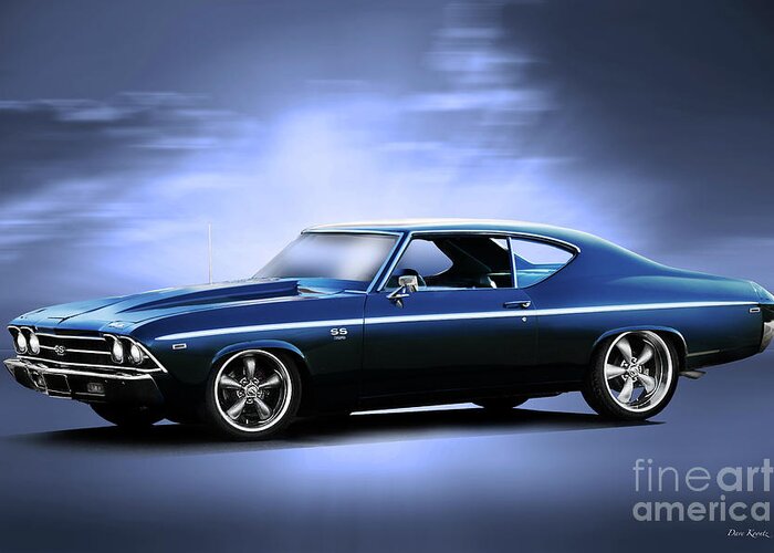 1969 Chevelle Ss396 Greeting Card featuring the photograph 1969 Chevrolet Chevelle SS396 #7 by Dave Koontz