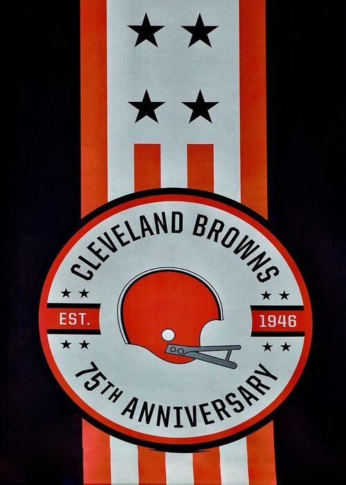 Cleveland Greeting Card featuring the photograph 75th Anniversary Banner by Frozen in Time Fine Art Photography