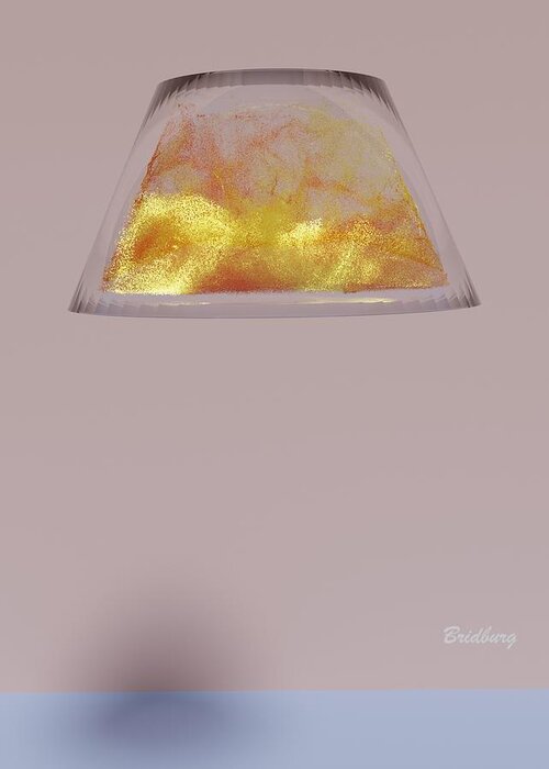 Lamp Shade Greeting Card featuring the digital art 801 Lamp Shade Waves by David Bridburg