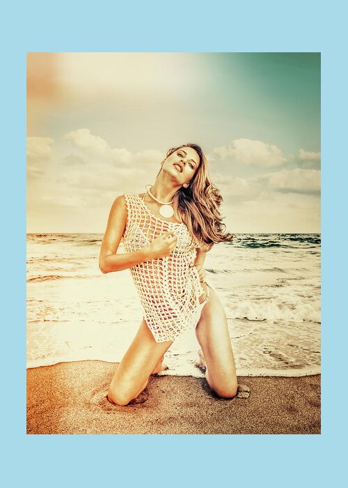 Supermodel Tatyana Liskina Greeting Card featuring the photograph Supermodel Tatyana Liskina Glamor 8261-101 by Amyn Nasser