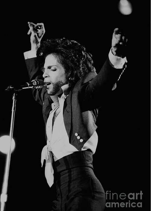 Singer Greeting Card featuring the photograph Prince #9 by Concert Photos