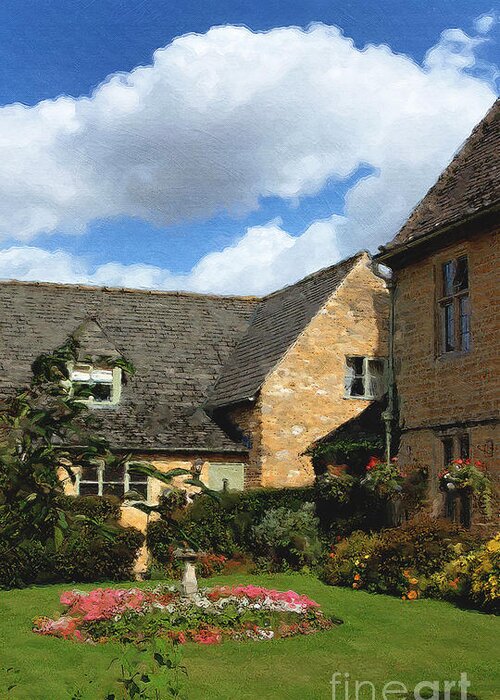 Bourton-on-the-water Greeting Card featuring the photograph A Bourton Garden by Brian Watt