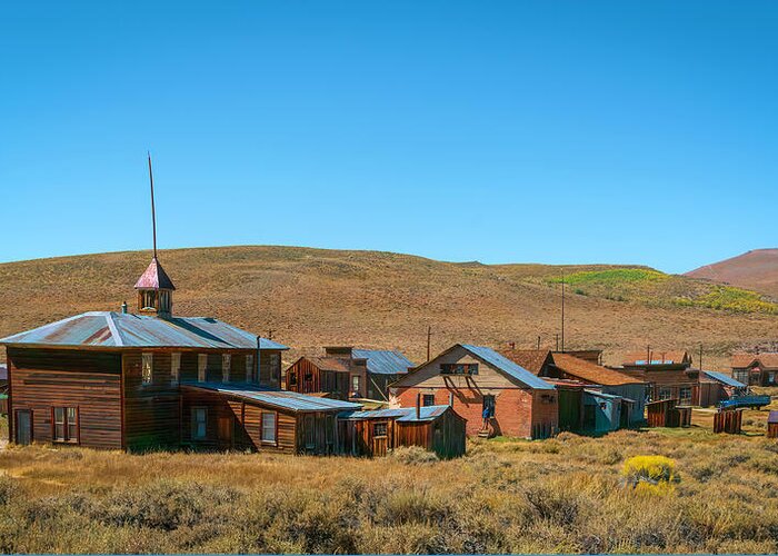 Bodie Greeting Card featuring the photograph A Crisp Fall Day in Bodie CA by Lindsay Thomson