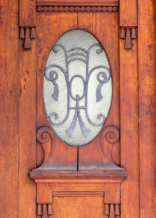 Old Greeting Card featuring the photograph A Door in Ljubljana by W Chris Fooshee