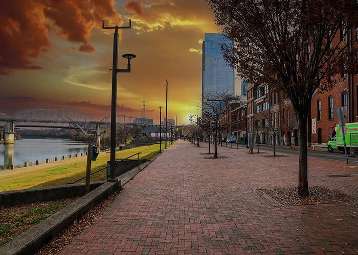 Road Greeting Card featuring the photograph A Gorgeous Sunset in Nashville by Marcus Jones