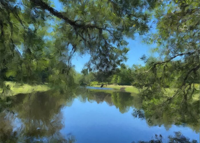 Pond Greeting Card featuring the painting A Little Bit of Summer by Gary Arnold