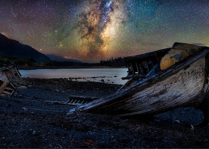 Craig Greeting Card featuring the photograph A Milkyway Boat wreck by Bradley Morris