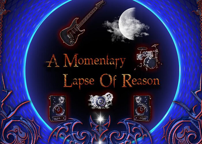 Pink Floyd Greeting Card featuring the digital art A Momentary Lapse Of Reason by Michael Damiani