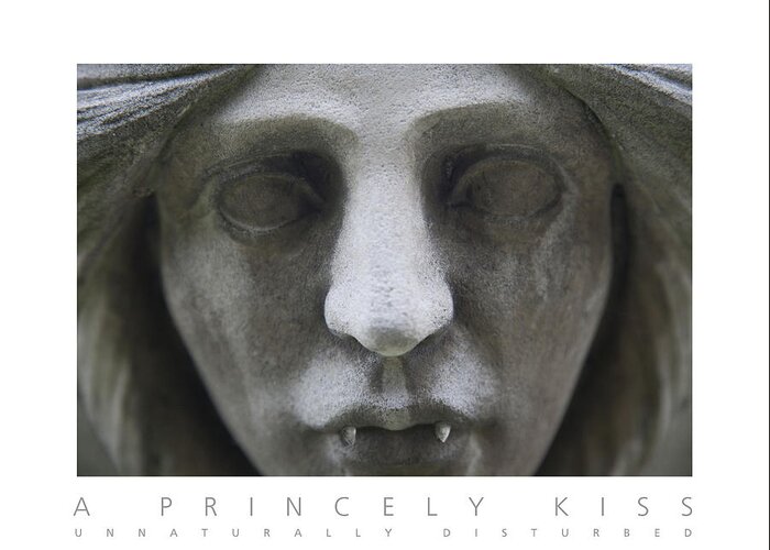 Statue Greeting Card featuring the photograph A Princely Kiss Unnaturally Disturbed Poster by David Davies
