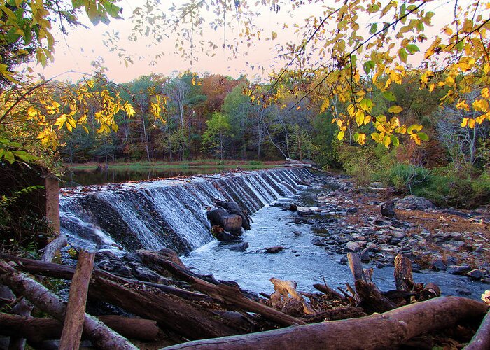 The Eno River Greeting Card featuring the photograph A Shortfall by David Zimmerman