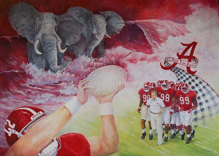 Alabama Greeting Card featuring the painting A Tradition of Heroes by ML McCormick