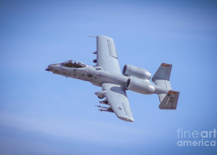 Usaf Greeting Card featuring the photograph A10 by Darrell Foster