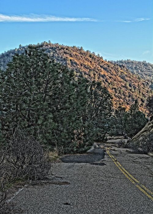 Natural Landscape Greeting Card featuring the photograph Abandoned Road by Maggy Marsh