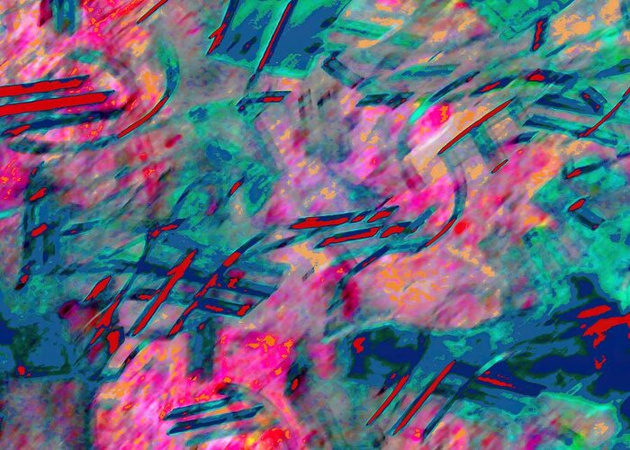 Abstract Greeting Card featuring the digital art Abstract Expressionaryish #7 by T Oliver