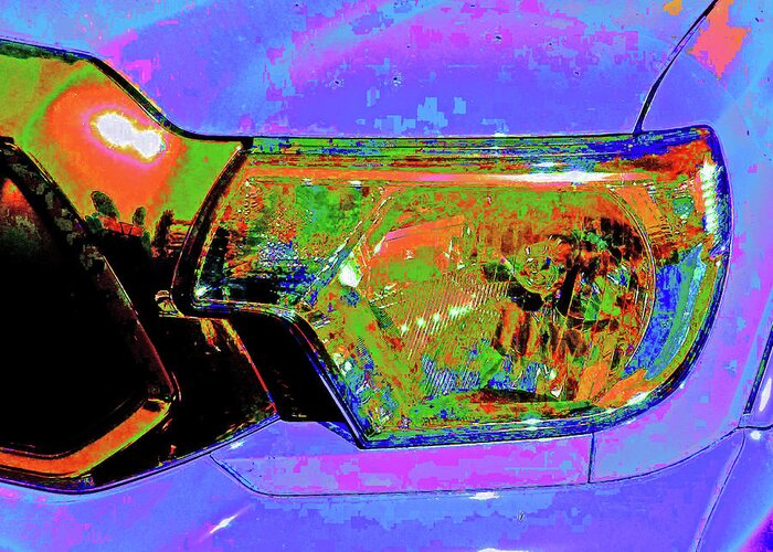 Headlight Greeting Card featuring the photograph Abstract Headlight by Andrew Lawrence