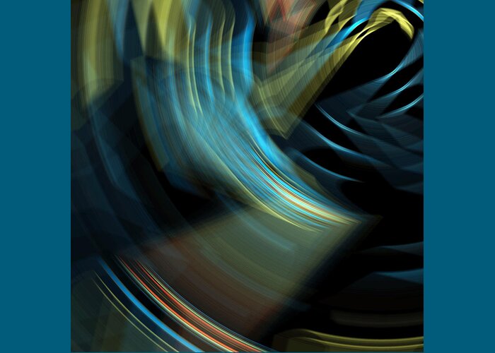 Abstract Art Greeting Card featuring the digital art Abstract Art In Motion by Ronald Mills