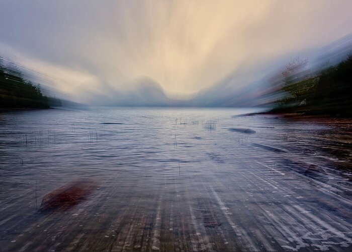 Maine Greeting Card featuring the photograph Abstract of Jordan Pond by Jon Glaser