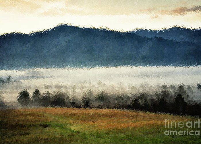 Cades Cove Greeting Card featuring the photograph Abstract Smoky Mountains Landscape by Phil Perkins