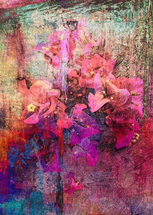 Abstract Greeting Card featuring the digital art Abstract Floral by Sandra Selle Rodriguez