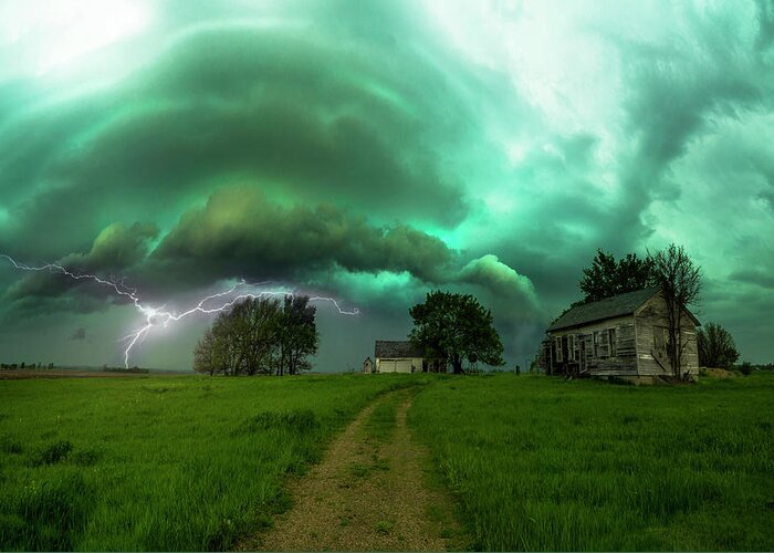 Supercell Greeting Card featuring the photograph Addicted to Chaos by Aaron J Groen