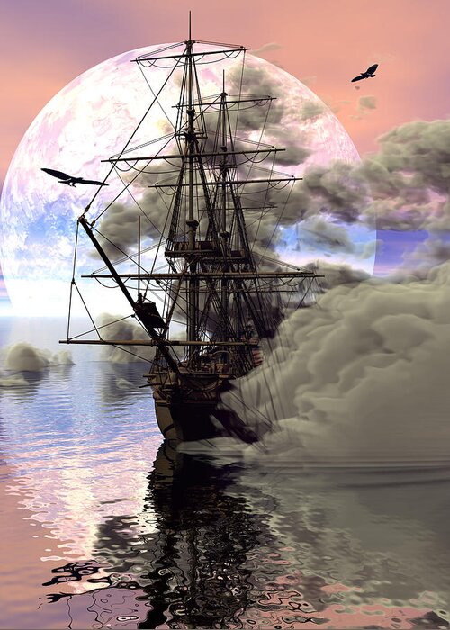 Bryce Greeting Card featuring the digital art Adrift by Claude McCoy