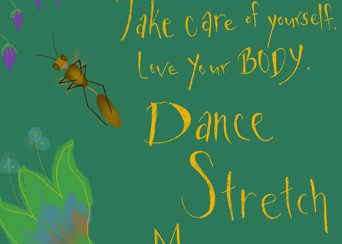 Contemporary Greeting Card featuring the digital art Advice from a Mud Dauber by The Dreamer's Outlet
