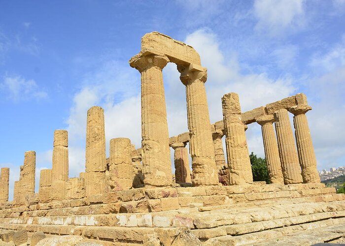 Agrigento Greeting Card featuring the photograph Agrigento, Valley of the Kings 1 by Regina Muscarella