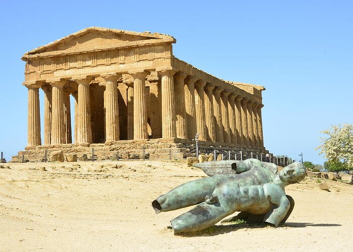 Agrigento Greeting Card featuring the photograph Agrigento, Valley of the Kings 2 by Regina Muscarella