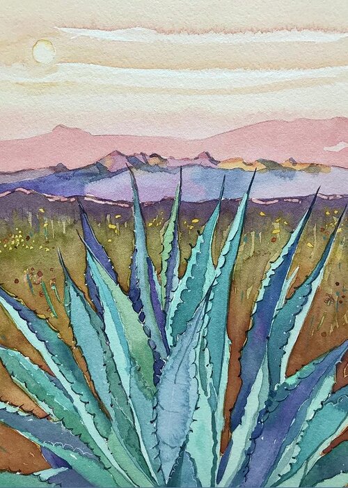 Agave Greeting Card featuring the photograph Agave Sunset by Luisa Millicent