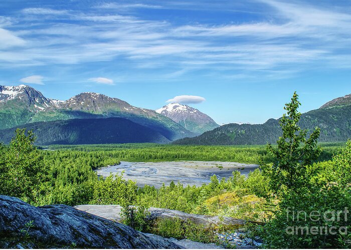Alaska Greeting Card featuring the photograph Alaska's Exit Glacier Valley by Jennifer White