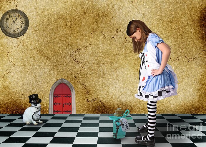 Alice Greeting Card featuring the digital art Alice by Jim Hatch