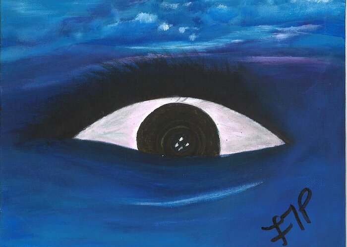 Eye Greeting Card featuring the painting All About Emotions by Esoteric Gardens KN