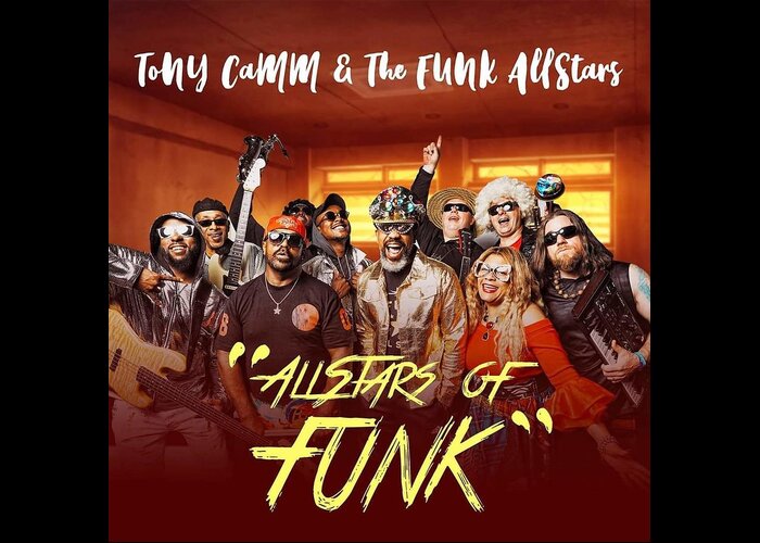 Greeting Card featuring the digital art Allstars Of Funk by Tony Camm