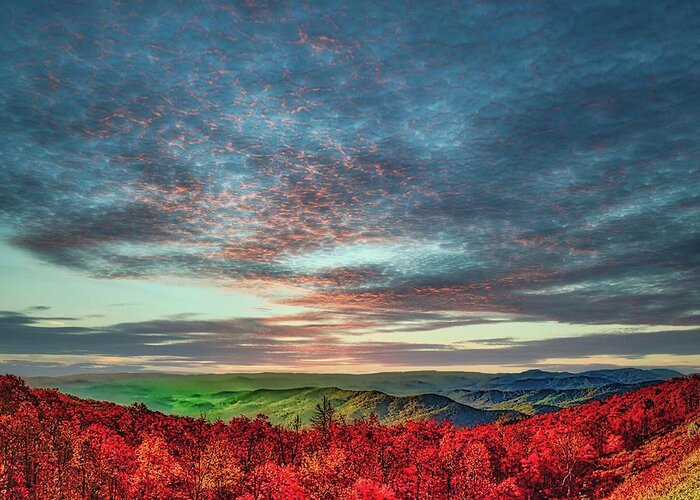 Blueridge Mountains Greeting Card featuring the digital art Almost Heaven by Norman Brule