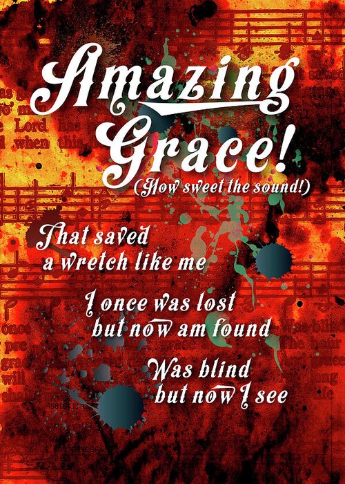 Grace Greeting Card featuring the digital art Amazing Grace by Chuck Mountain