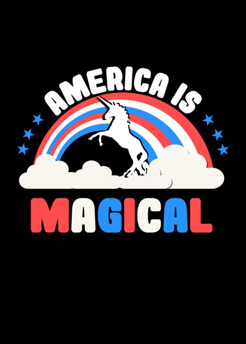 Funny Greeting Card featuring the digital art America Is Magical by Flippin Sweet Gear