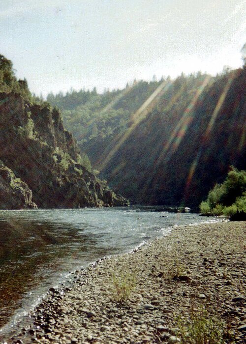 River Greeting Card featuring the photograph American River North Fork by Adam Sunshine