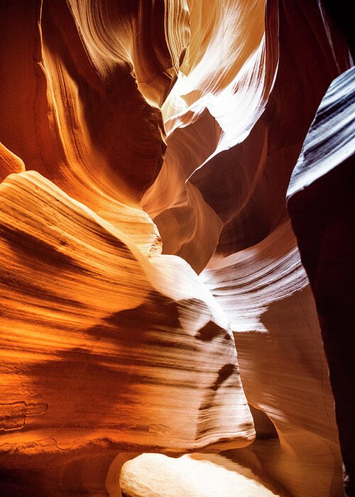 American West Greeting Card featuring the photograph American West - Antelope Canyon IV by Philippe HUGONNARD