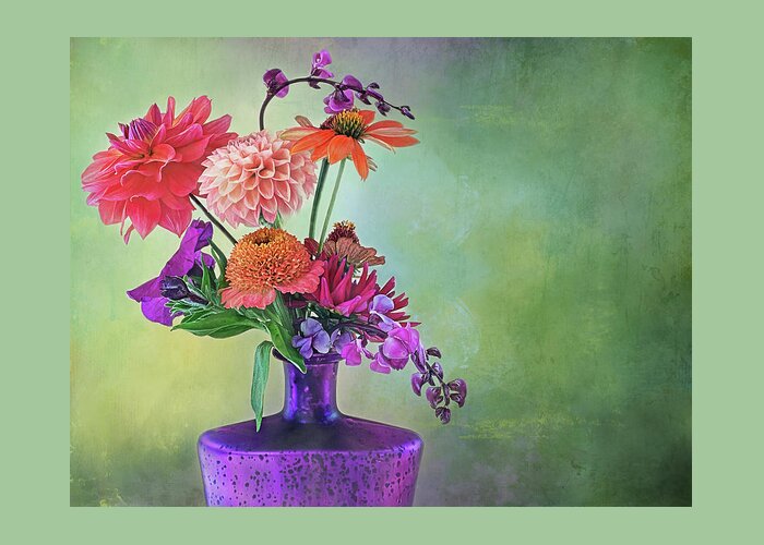 Floral Still Life Greeting Card featuring the photograph Amethyst Jungle by Jill Love