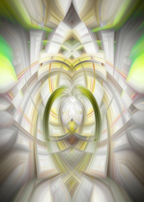 Digital Greeting Card featuring the digital art An Angel at the Altar by Teresa Wilson