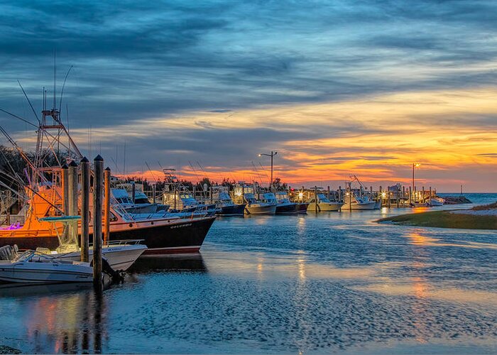 Harbor Greeting Card featuring the photograph An Evening at Rock Harbor by Rod Best