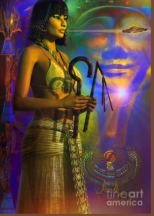 Cleopatra Greeting Card featuring the digital art ANALOGY x by Shadowlea Is