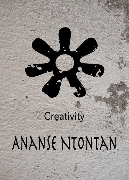 West African Art Greeting Card featuring the digital art Ananse Ntontan Adinkra Symbol by Kandy Hurley