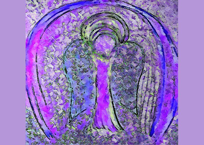 Angel Greeting Card featuring the painting Angel 418 c by Corinne Carroll