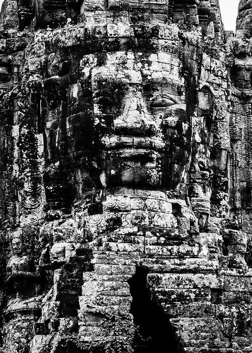 Battambang Greeting Card featuring the photograph Angkor Thom Gate to Bayon Temple by Arj Munoz
