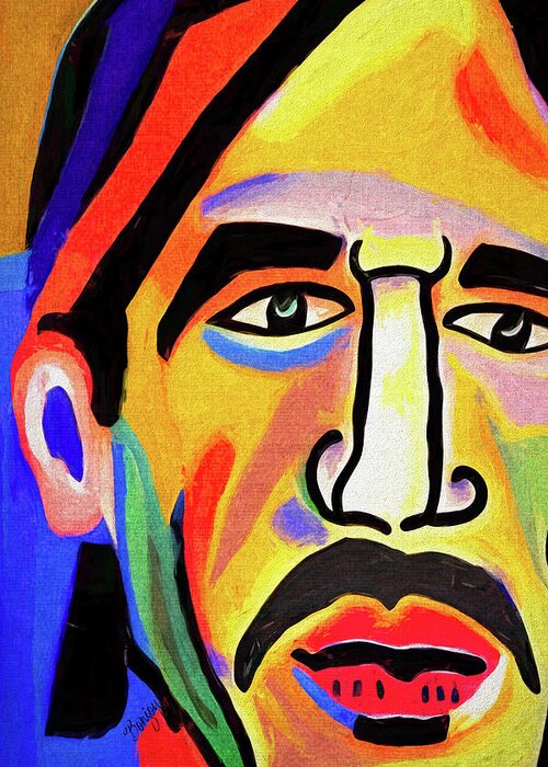 Anthony Greeting Card featuring the digital art Anthony Kiedis by Bonny Puckett