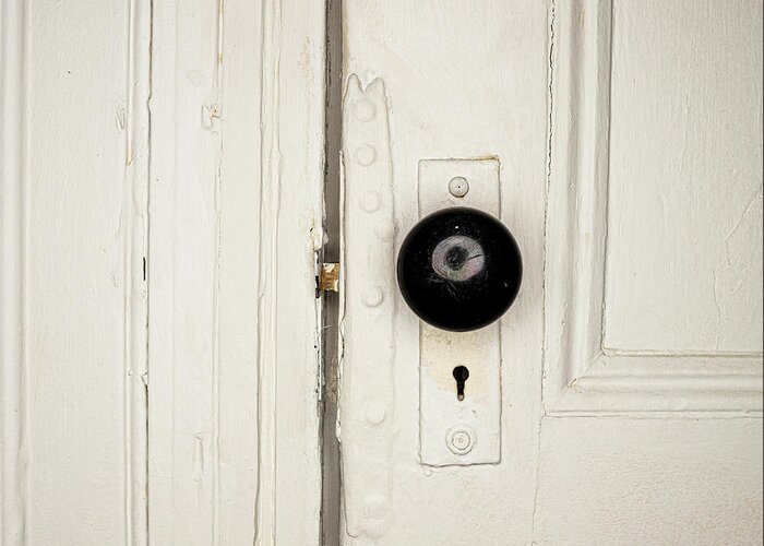 Door Greeting Card featuring the photograph Antique Door Knob 2 by Amelia Pearn