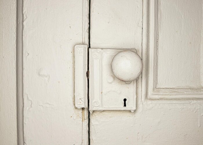 Door Greeting Card featuring the photograph Antique Door Knob 4 by Amelia Pearn