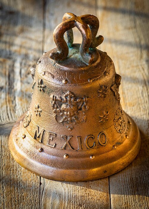 Bell Greeting Card featuring the photograph Antique Mission Bell by Stephen Anderson